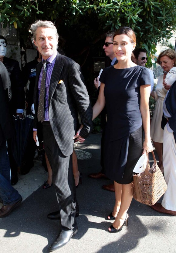Antoine de Caunes et son épouse Daphné Roulier à Saint-Paul-de-Vence, le 10 septembre 2011.