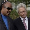 Stevie WOnder et Michael Douglas ont célébré la Journée Internationale de la Paix de l'ONU à New York le 15 septembre 2011