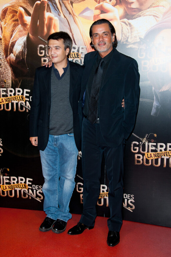 Thomas Langmann et Christophe Barratier lors de l'avant-première au Gaumont Opéra à Paris du film La Nouvelle Guerre des boutons le 18 septembre 2011