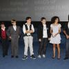 Les acteurs-enfants lors de l'avant-première au Gaumont Opéra à Paris du film La Nouvelle Guerre des boutons le 18 septembre 2011