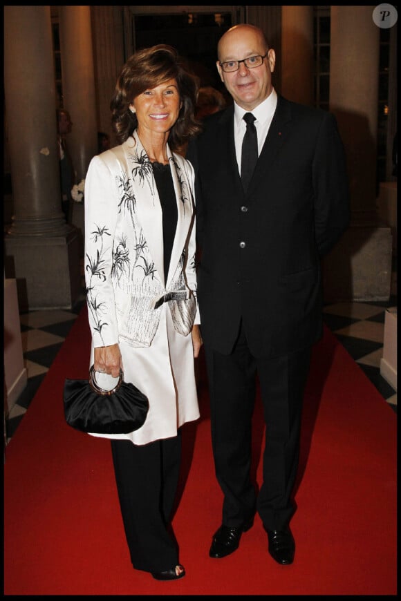 Sylvie Rousseau et Christian Deydier lors du dîner organisé au Musée Rodin à l'occasion de la journée de l'Azerbaïdjan. Paris, le 15 septembre 2011.