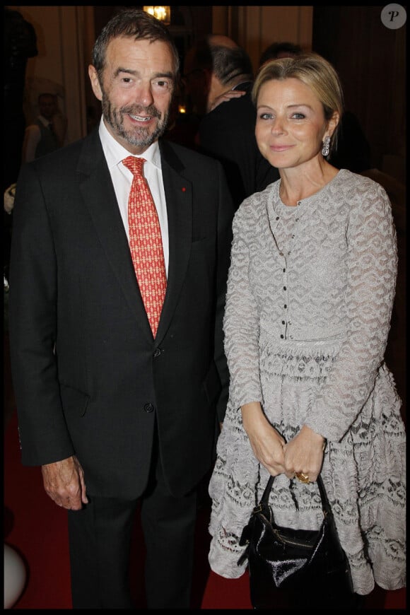 Jean-Paul Cluzel et Stéphanie Busuttil lors du dîner organisé au Musée Rodin à l'occasion de la journée de l'Azerbaïdjan. Paris, le 15 septembre 2011.