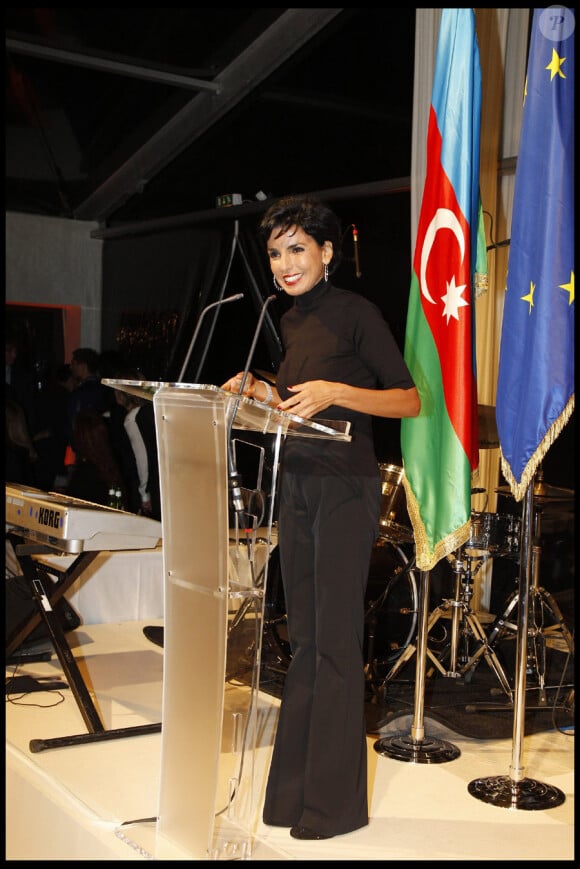 Rachida Dati lors du dîner organisé au Musée Rodin à l'occasion de la journée de l'Azerbaïdjan. Paris, le 15 septembre 2011.