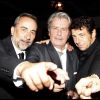 Antoine Duléry, Alain Delon et Patrick Bruel lors du dîner organisé au Musée Rodin à l'occasion de la journée de l'Azerbaïdjan. Paris, le 15 septembre 2011.