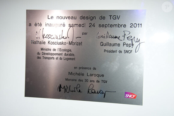 Nouveau design de TGV qui fête ses 30 ans cette année, Gare de Lyon, le 24/09/2011