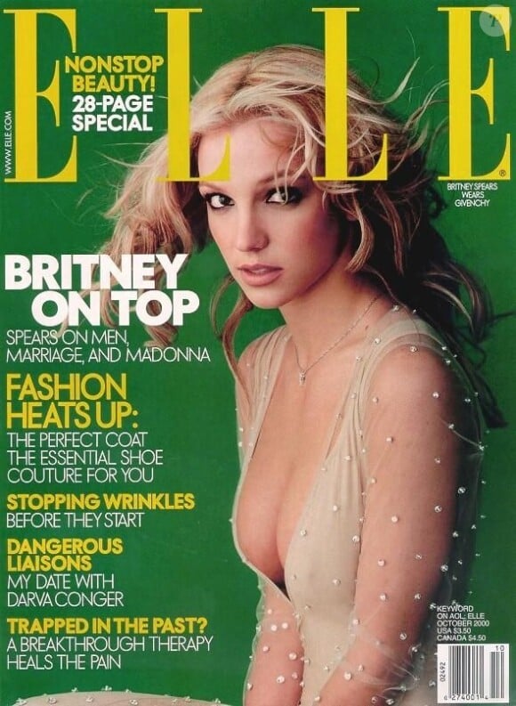 Octobre 2000 : Britney Spears pose en Une du magazine Elle.