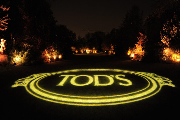 Les jardins de l'Ambassade d'Italie à Paris, le 2 octobre 2011, aux couleurs de Tod's pour le lancement de la collection Signature.