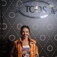 Victoria Abril lors de la soirée de lancement de la collection Signature de la marque Tod's. Ambassade d'Italie à Paris, le 2 octobre 2011