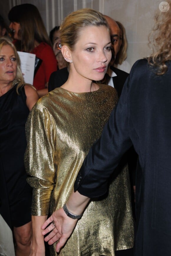 Kate Moss lors de son arrivée au Ritz pour la soirée Fred le 4 octobre 2011