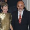 Kate Moss main dans la main avec Christian Louboutin lors de leur arrivée au Ritz pour la soirée Fred. Le 4 octobre 2011
