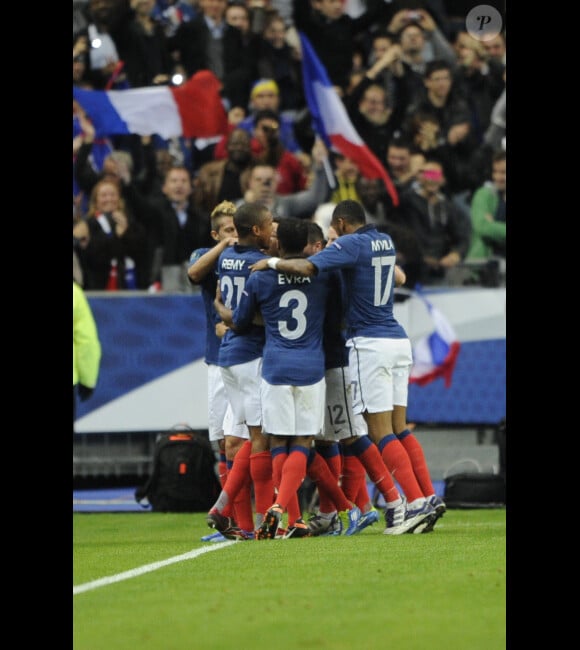 L'équipe de France lors de son match nul face à la Bosnie le 11 octobre 2011 au Stade de France à Saint-Denis