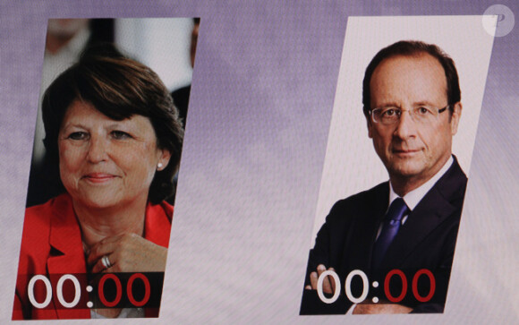 François Hollande et Martine se sont affrontés lors d'un débat dans Des paroles et des actes, sur France 2, mercredi 12 octobre 2011