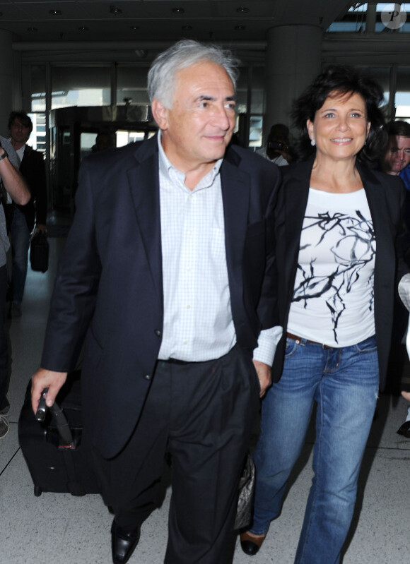 Dominique Strauss-Kahn et Anne Sinclair, départ de New York, le 3 septembre 2011.