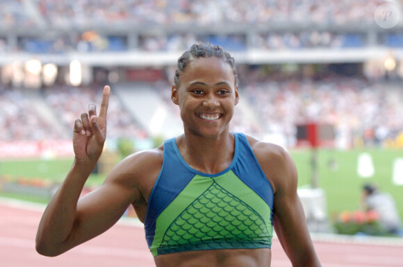 Marion Jones le 9 juillet 2007 à Saint-Denis