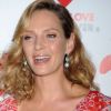 Uma Thurman lors de la soirée Golden Heart Awards dans un look plutôt vieillot. Le 19 octobre 2011 à New York