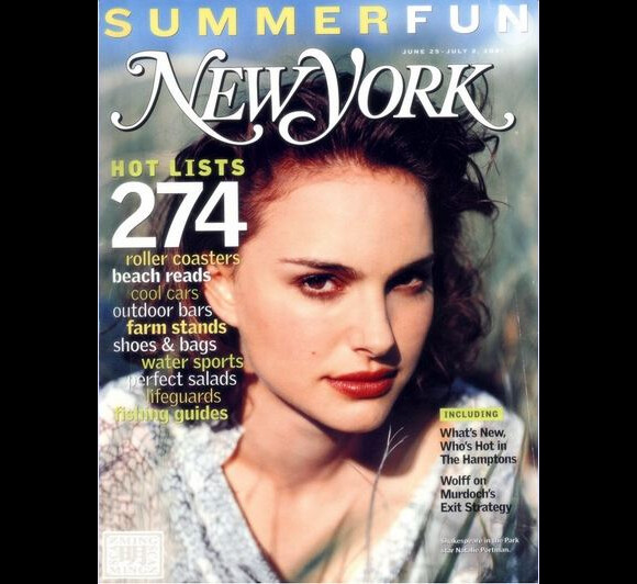 La nouvelle étoile d'Hollywood Natalie Portman fait la Une de l'hebdomadaire NewYork. 25 Juin 2001.