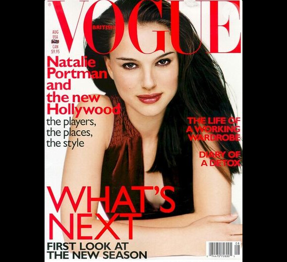 L'actrice Natalie Portman, en couverture du Vogue britannique d'août 1999.