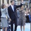 La Reine Sofia avec Letizia et Felipe d'Espagne lors de la remise du prix Prince des Asturies à Leonard Cohen et Haile Gebreselassie.  Campoamor Theatre, Ovideo, le 21/10/11