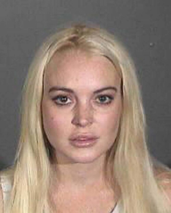 Mugshot de Lindsay Lohan pris par la police de Los Angeles, le 19 octobre 2011.