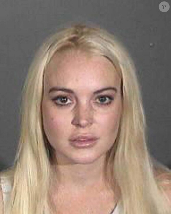 Mugshot de Lindsay Lohan pris par la police de Los Angeles, le 19 octobre 2011.