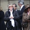 Sophie Darel aux obsèques de Roland Hubert, à Paris, le 18 octobre 2011.
