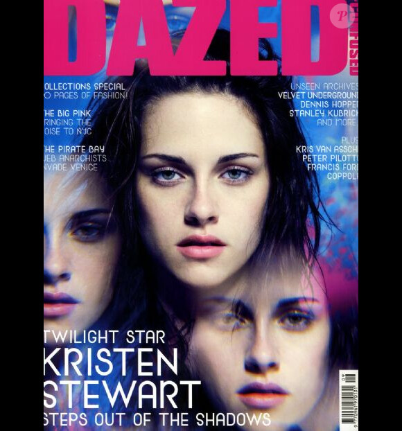 L'actrice Kristen Stewart, 19 ans à l'époque, fait la Une de Dazed And Confused. Septembre 2009.