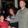 Mel B, ses filles Phoenix et Angel, et Stephen Balafonte, à Los Angeles, le 12 décembre 2008.