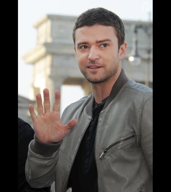 Justin Timberlake à Berlin pour présenter Time Out, le 1er novembre 2011.