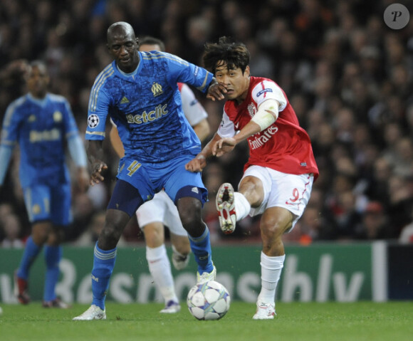 lors du match de Champions League entre l'Olympique de Marseille et Arsenal (0-0) le 1er novembre 2011 à Londres