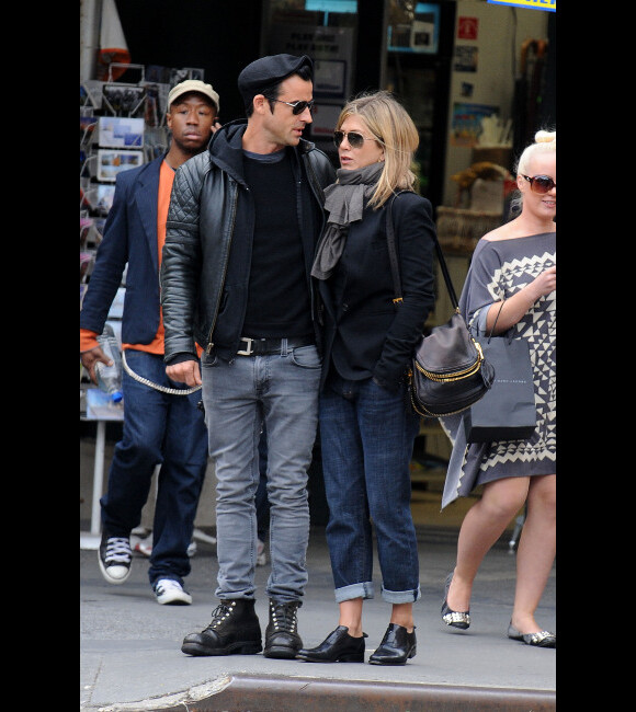 Justin Theroux et Jennifer Aniston à New York le 16 septembre 2011