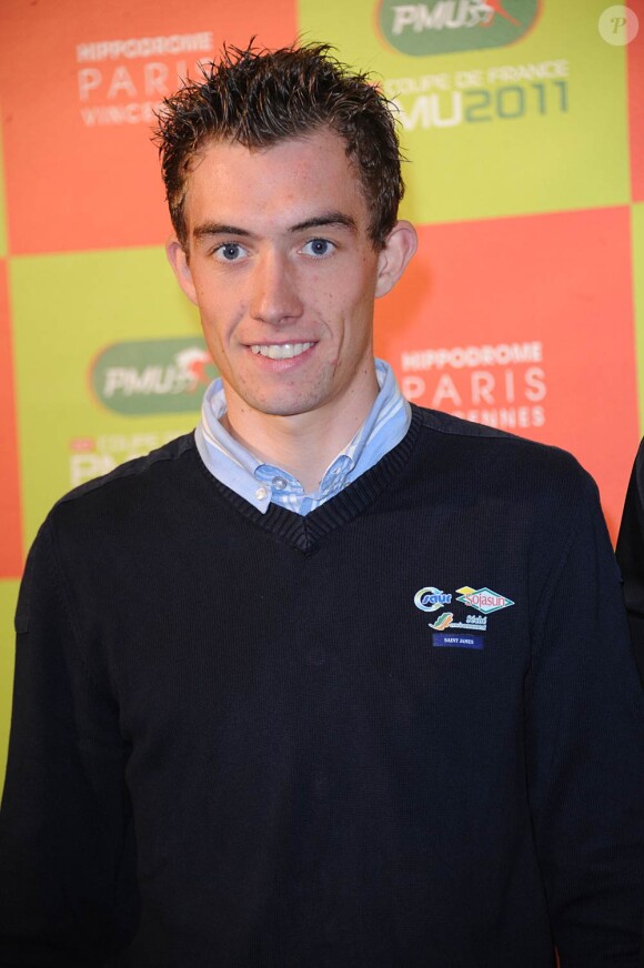 Anthony Delaplace lors de la soirée de la 20e Coupe de France de Cyclisme à l'hippodrome de Paris-Vincennes le 4 novembre 2011.