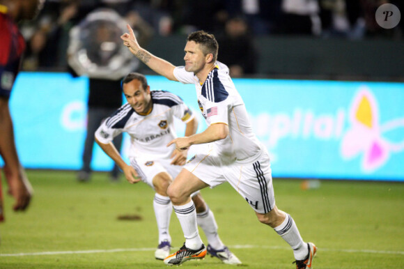 Robbie Kean et London Donovan lors de la finale de conférence de la MLS remportée par les Los Angeles Galaxy face au Real Salt Lake City (3-1) au Home Depot Center de Carson City.