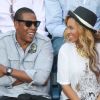 Jay-Z et sa femme Beyoncé à l'US Open à New York le 12 septembre 2011