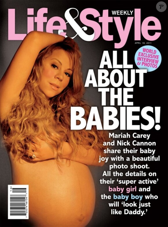 Mariah Carey, enceinte de ses jumeaux, en couverture de Life & Style.