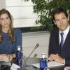 Louis de Bourbon et son épouse Margarita Vargas assistaient en tant que parrains l'infante Pilar, présidente d'honneur de Nuevo Futuro, lors de la conférence de presse de lancement du Rastrillo 2011 (18-27 novembre) à Madrid, le 14 novembre 2011.