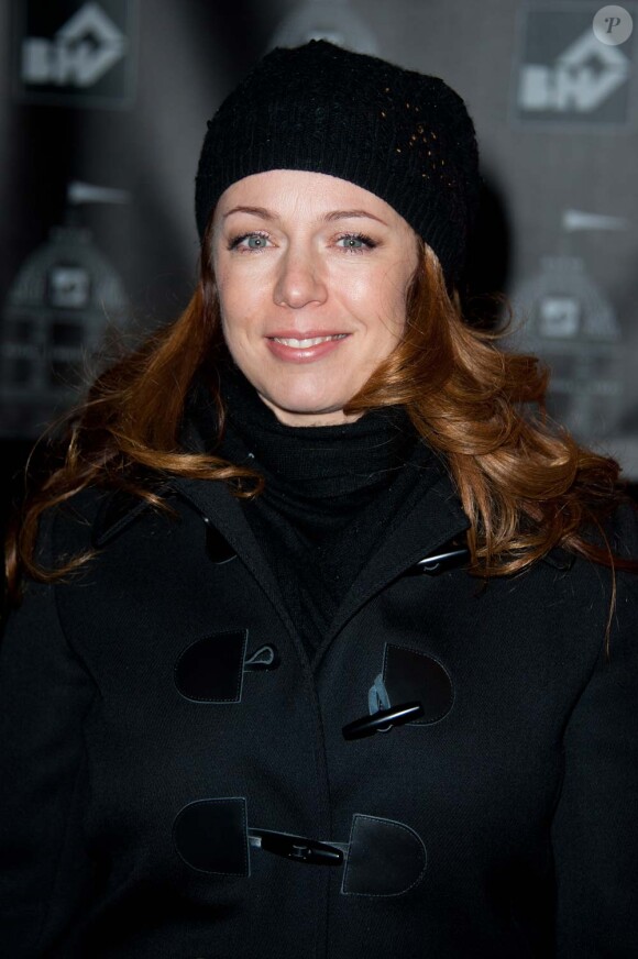Isabelle Boulay inaugure le Noël canadien du BHV, dans le Ier arrondissement de Paris, le 16 novembre 2011.