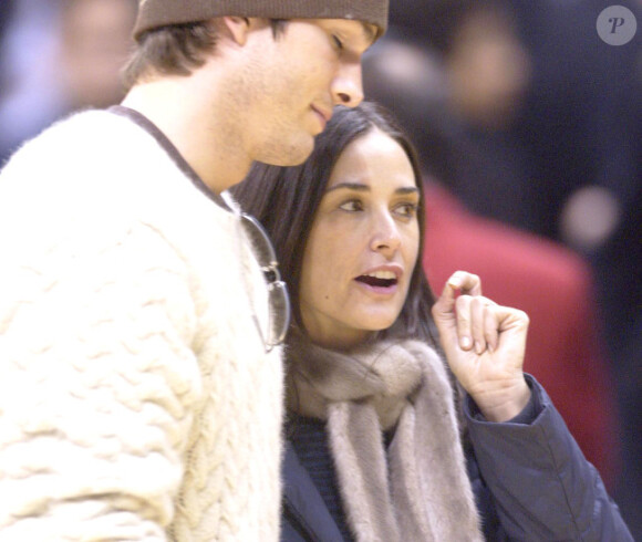Demi Moore et Ashton Kutcher en janvier 2005 à Los Angeles