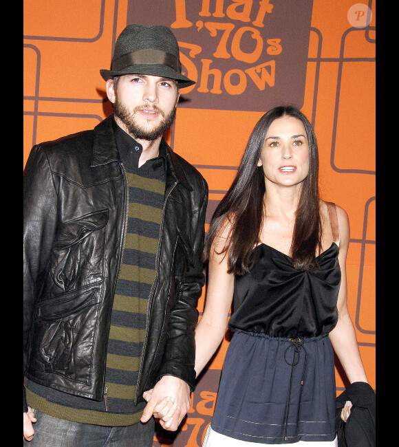 Demi Moore et Ashton Kutcher en mai 2006 à Los Angeles