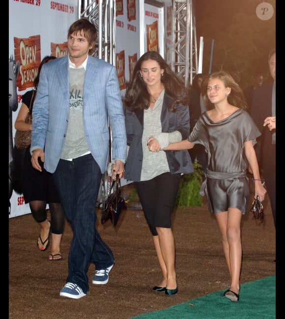 Demi Moore, Ashton Kutcher et Tallulah Belle en septembre 2006 à Los Angeles