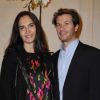 Nathalie Garçon et un ami au dîner organisé au profit de l'association Action Innocence, le 24 novembre 2011.