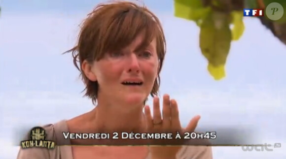 Akexandra craque dans la bande-annonce de Koh Lanta - Raja Ampat, diffusée le vendredi 2 décembre 2011 sur TF1