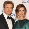 Colin Firth et Livia Guiggioli, le 28 novembre 2011 à Londres.