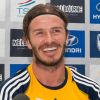 David Beckham était tout sourire en conférence de presse le 5 décembre 2011 à Melbourne