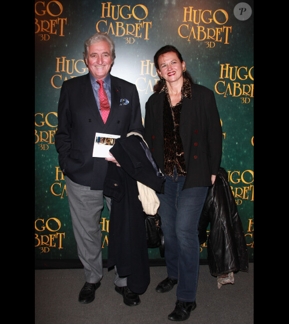 Jean-Loup Dabadie et sa femme lors de l'avant-première du film Hugo Cabret le 6 décembre 2011