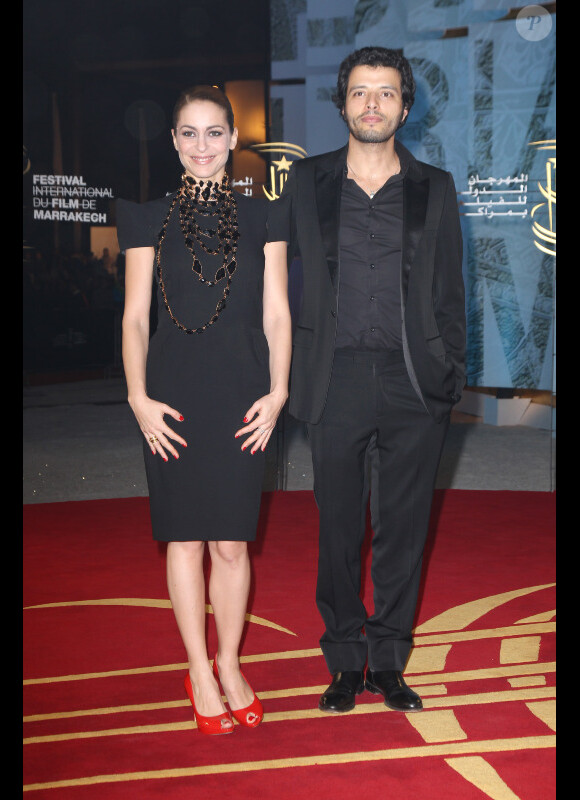 Audrey Dana et Mabrouk El Mechri lors du festival international du film de Marrakech le 9 décembre 2011