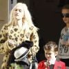 Gwen Stefani sort de chez sa maman avec ses enfants Kingston et Zuma, à Los Feliz, le samedi 10 décembre 2011.