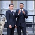 Will Smith et Josh Brolin sur le tournage de Men In Black 3, le 7 juin 2011 à New York.