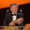 Roman Polanski recevant son César du meilleur réalisateur pour The Ghost Writer - février 2011