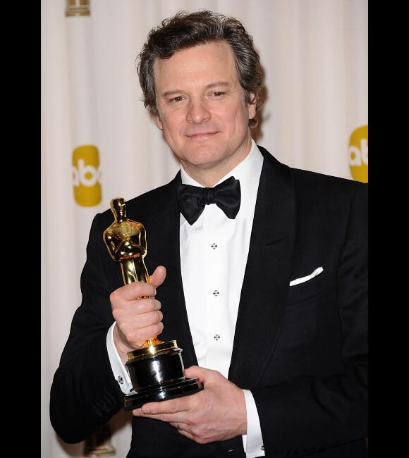 Colin Firth, royal avec son Oscar du meilleur acteur pour Le Discours d'un roi - février 2011
