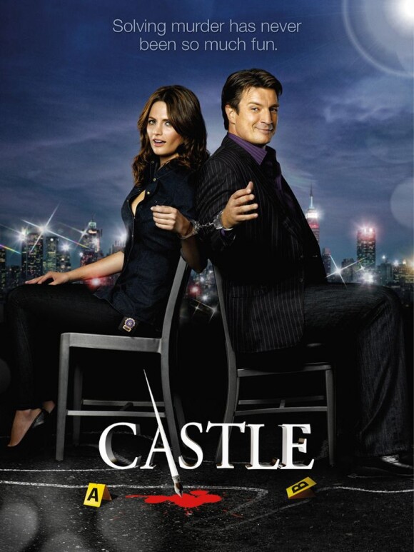Les beaux Nathan Fillion et Stana Katic alias Castle et Beckett dans la série Castle